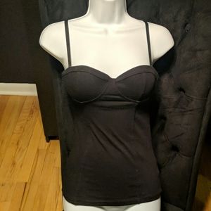 Material Girl built in bra lightly padded tank top